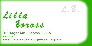 lilla boross business card